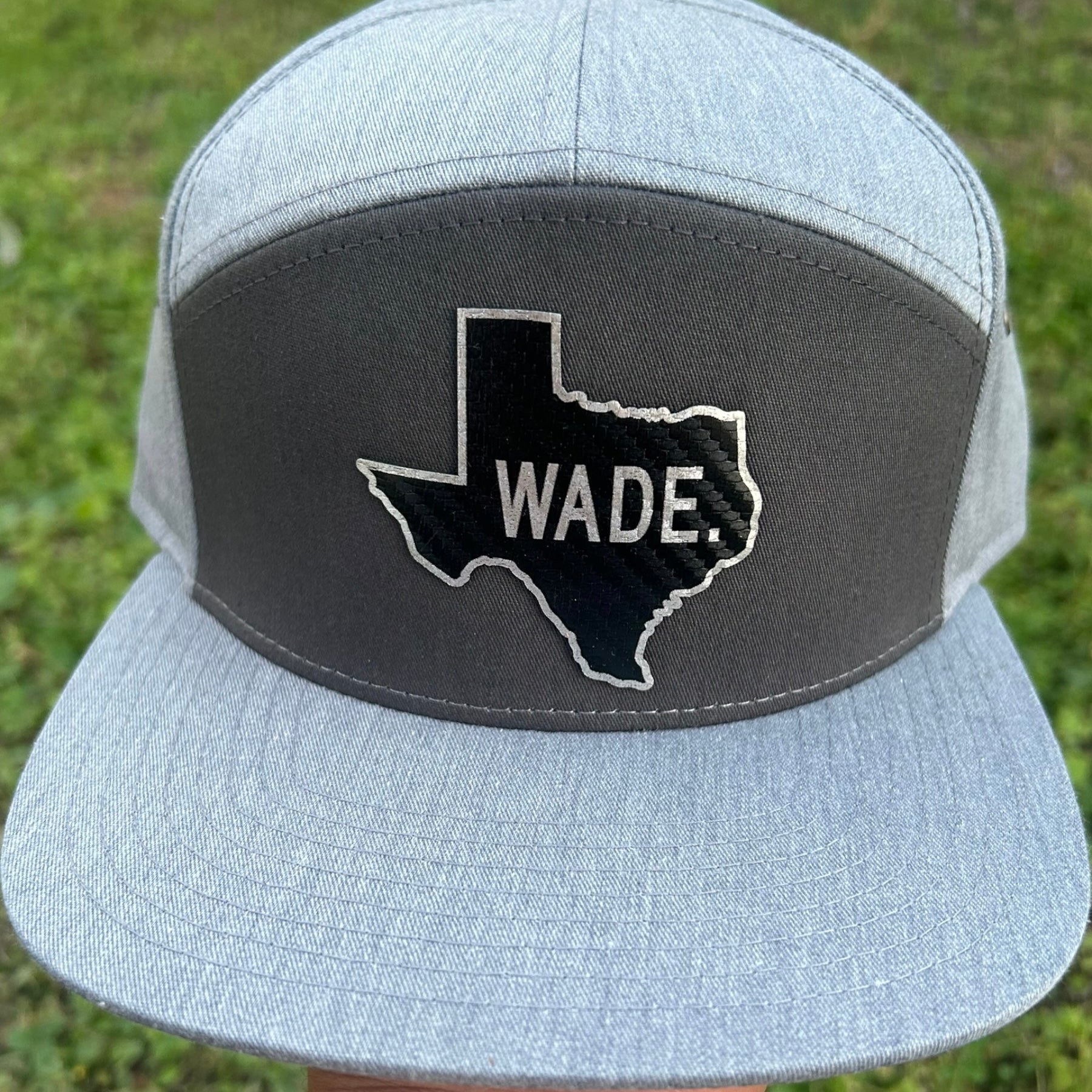 Grey Wade Texas 7-panel Patch hat