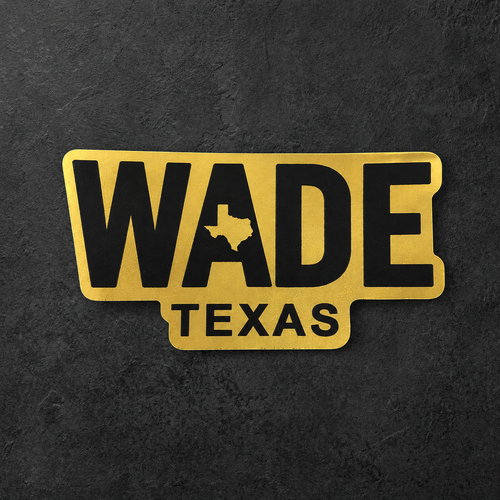 Gold Wade Texas Sticker