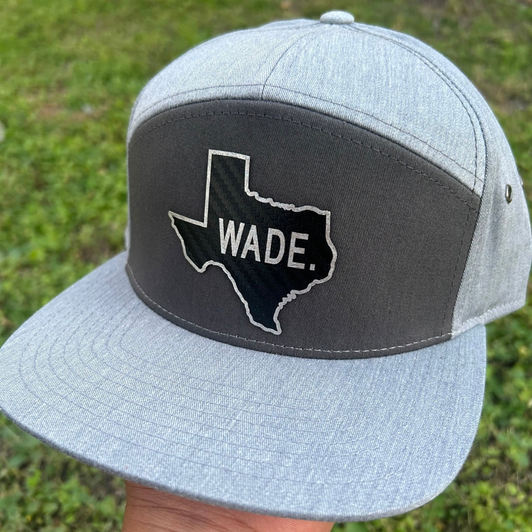 Grey Wade Texas 7-panel Patch hat