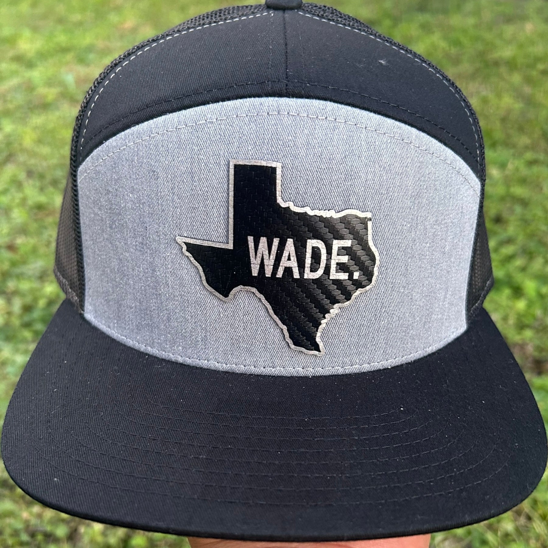 Black Wade Texas 7-panel Patch hat